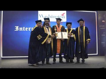 Recieving Honorary Doctorate award from Washington Digital University USA